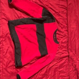 Red and Black Striped Sweater